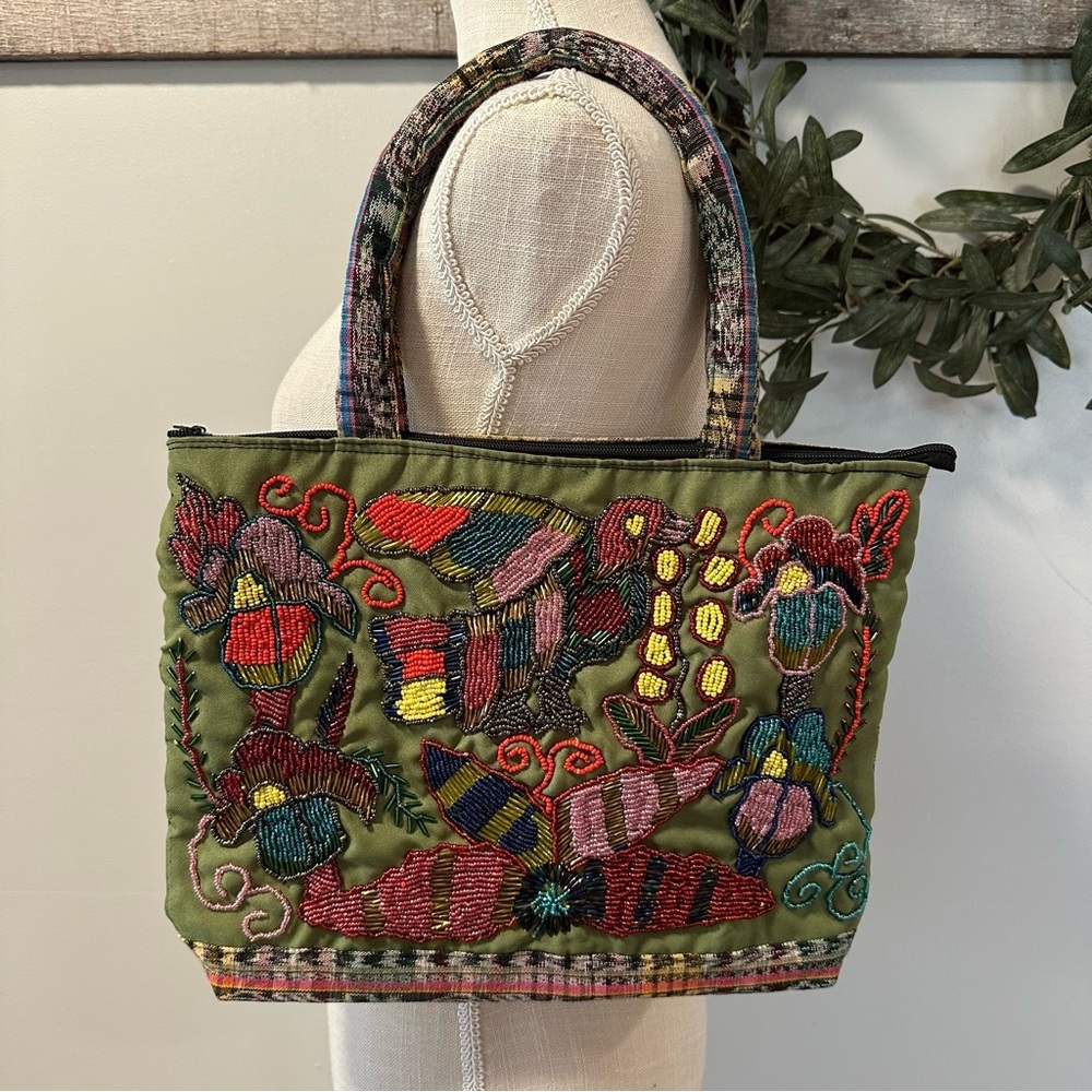 Hand Beaded Tote